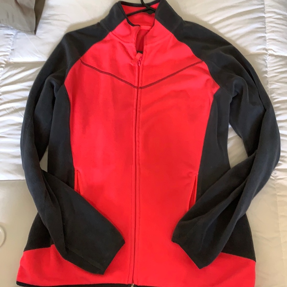 Pink and Gray Fleece Jacket